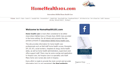 Desktop Screenshot of homehealth101.com